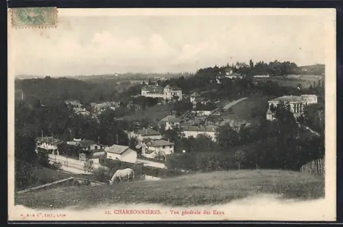 AK Charbonnières, Vue générale des Eaux