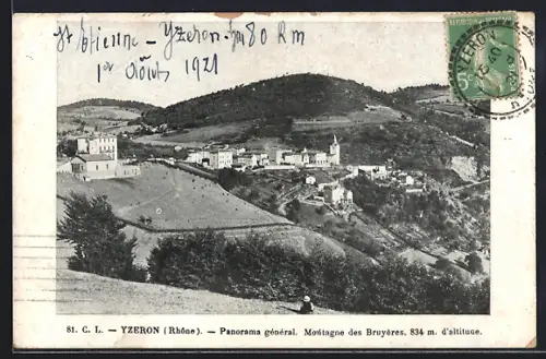 AK Yzeron /Rhône, Panorama général de la montagne des Bruyères