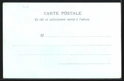 AK Sainte-Catherine, Vue de Châteauvieux avec figures sur la colline et paysage environnant