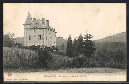 AK Lentilly /Rhône, Château du Cret de Mercruy et paysage environnant