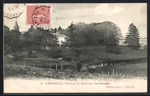 AK Lentilly, Château de Mercruy, vue d`ensemble