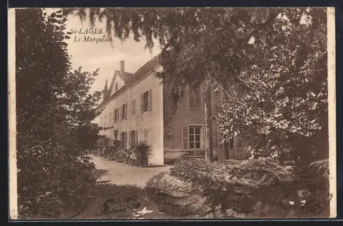 AK St-Lager, Le Marquisa, vue du manoir entouré d`arbres