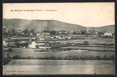 AK Grézieu-la-Varenne /Rhône, Vue Générale