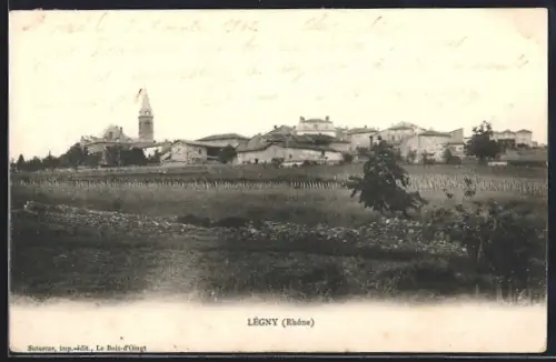 AK Légny /Rhône, Vue du village et de la campagne environnante