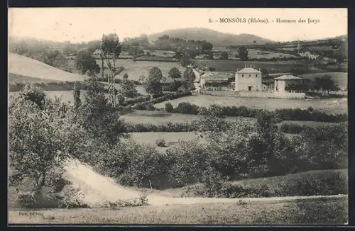 AK Monsols /Rhône, Hameau des Joys dans la campagne verdoyante