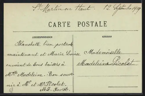 AK Saint-Martin-en-Haut /Rhône, Un coin de bois au Pécher et Roche de Samson
