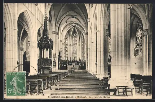 AK St-Didier-sous-Riverie /Rhône, Intérieur de l`Église