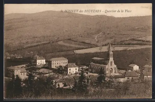 AK St Bonnet-des-Bruyères, Quartier de la Place