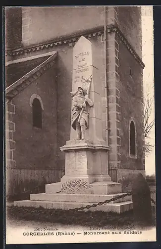AK Corcelles /Rhône, Monument aux soldats