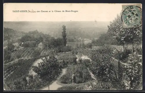 AK Saint-Genix, Jardin des Cannes et le Coteau de Mont-Dragon