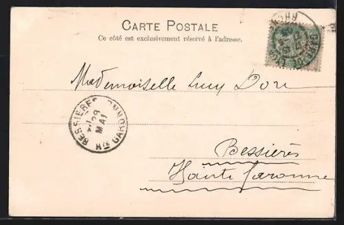 AK Lyon, Pont St. Clair avec vue sur les bâtiments en arrière-plan