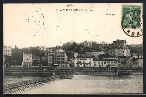 AK Île Barbe, Le Barrage