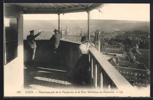 AK Lyon, Panorama pris de la Plateforme de la Tour Métallique de Fourvière