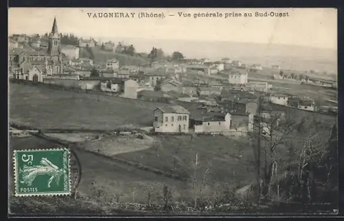 AK Vaugneray /Rhône, Vue générale prise au Sud-Ouest