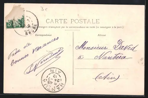 AK Vaux /Rhône, Vue générale du village et des vignobles environnants