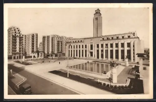 AK Villeurbanne /Rhône, Place Albert-Thomas et l`Hôtel de Ville, Nouveau Centre d`Urbanisme