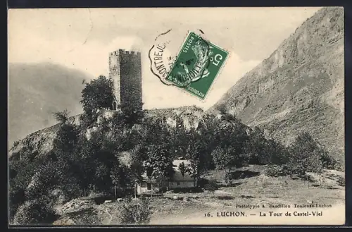 AK Luchon, La Tour de Castel-Viel