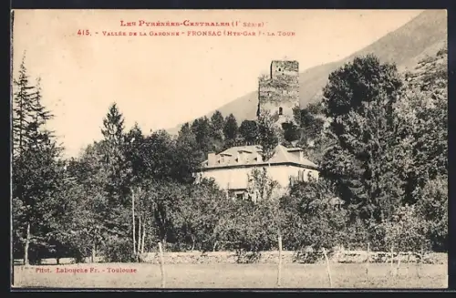 AK Fronsac /Hte-Gar., La tour dans la vallée de la Garonne