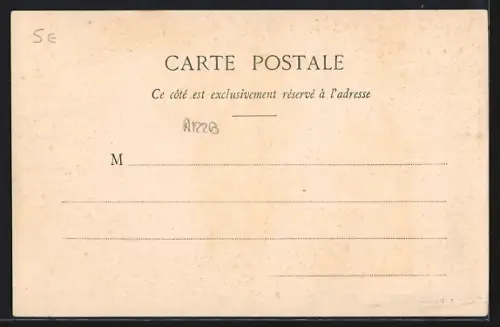 AK Fourquevaux, Le Château de Fourquevaux, Arrivée du Généralissime Brugère en automobile