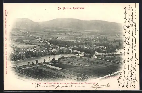 AK Boussens /Haute-Garonne, Vue sur Boussens près du Château de Roquefort