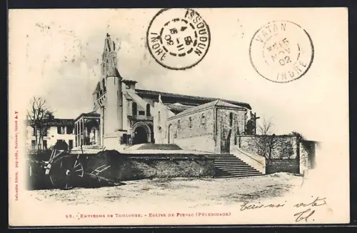 AK Pibrac, Église de Pibrac, Pèlerinage