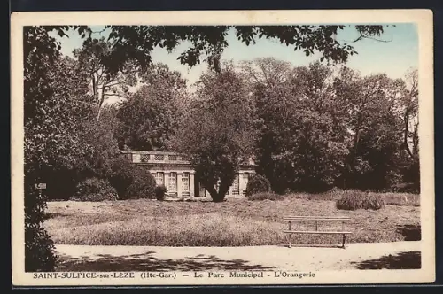 AK Saint-Sulpice-sur-Lèze /Hte-Gar., Le Parc Municipal, L`Orangerie