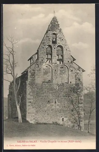 AK Salies-du-Salat, Vieille Chapelle en ruines, XIIe siècle