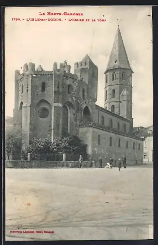 AK L`Isle-en-Dodon /Haute-Garonne, L`Église et la Tour
