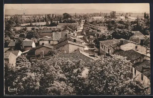 AK L`Avelanet-de-Comminges /Hte-Gar., Rue Centrale, Plaine de la Garonne
