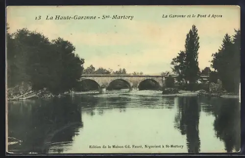 AK St-Martory /Haute-Garonne, La Garonne et le Pont d`Aspet