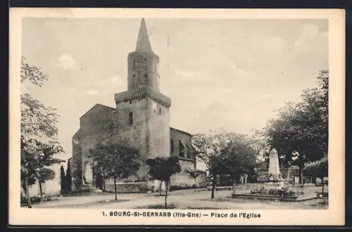 AK Bourg-St-Bernard /Hte-Gne, Place de l`Église