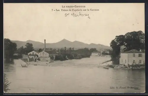 AK Garonne /La Haute-Garonne, Les Usines de Papeterie sur la Garonne