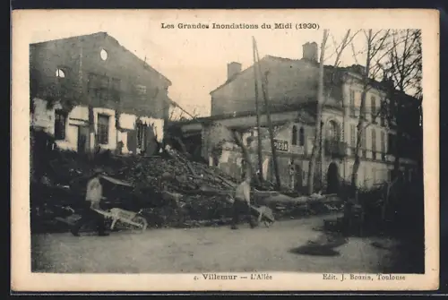 AK Villemur, Les Grandes Inondations du Midi 1930
