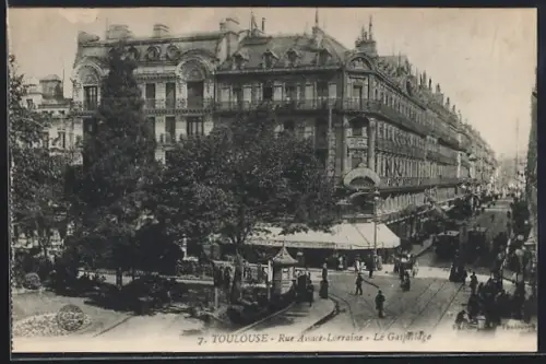 AK Toulouse, Rue Alsace-Lorraine, Le Grand Hôtel