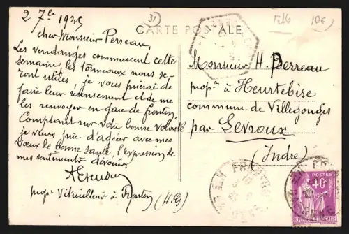 AK Fronton /Hte-Gar., Avenue de Toulouse avec chariot et bâtiments alignés