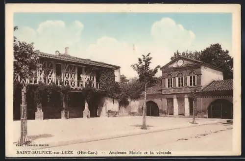 AK Saint-Sulpice-sur-Lèze /Hte-Gar., Ancienne Mairie et la véranda