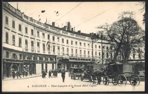 AK Toulouse, Place Lafayette et le Grand Hôtel Capoul