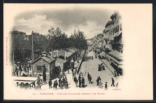 AK Toulouse, L`Allée Lafayette pendant les Foires