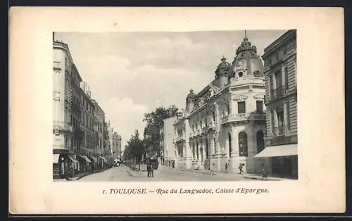 AK Toulouse, Rue du Languedoc, Caisse d`Épargne