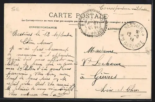 AK Bessières, Hospice Ste-Cécile avec enfants et gardien devant l`entrée