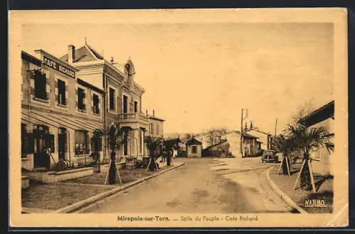 AK Mirepoix-sur-Tarn, Salle du Peuple, Café Richard