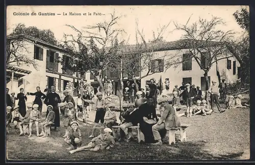 AK Ganties, Colonie de Ganties, La Maison et le Parc