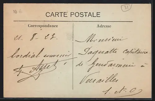 AK Villefranche-de-Lauragais, École des Filles et rue de la République