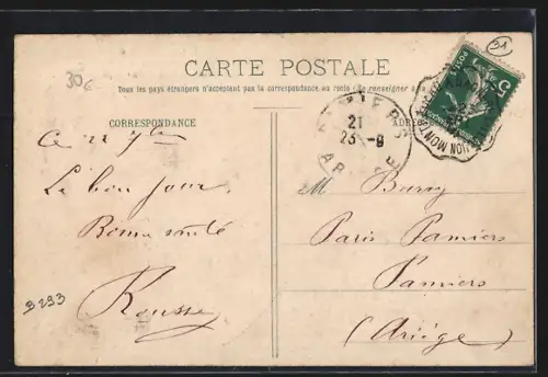 AK Lès-les-Bains, Départ des Chèvres pour la Montagne