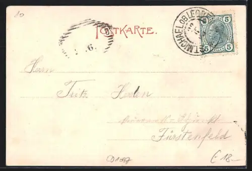 AK St. Michael ob Leoben, Ortsansicht, Hotel Kronprinz