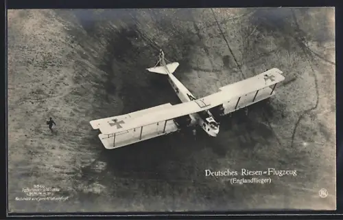 Foto-AK Sanke Nr. 1040: Deutsches Riesen-Flugzeug (Englandflieger)