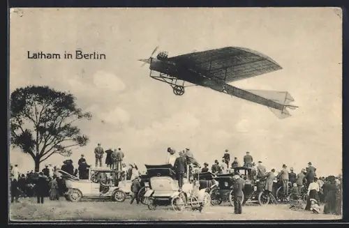 AK Berlin, Flugpionier Latham bei einer Vorführung