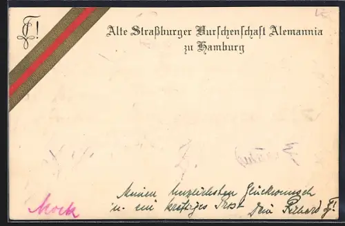 AK Hamburg, Alte Strassburger Burschenschaft Alemannia