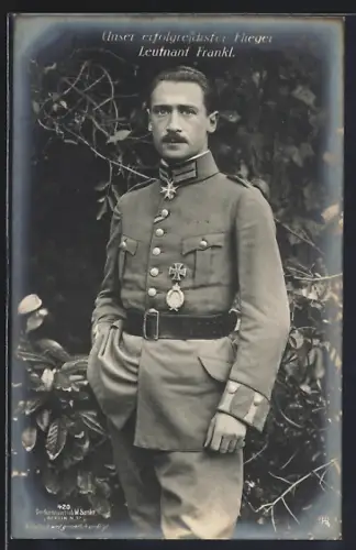 Foto-AK Sanke Nr. 420: Flieger Leutnant Frankl