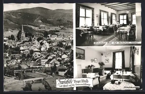 AK Zwiesel /Bayr. Wald, Hotel-Café-Restaurant Central, Bes. Anton Bernreiter